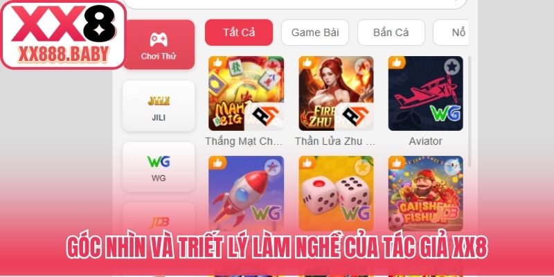 Góc nhìn và triết lý làm nghề của tác giả XX8